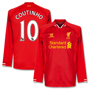 Liverpool Home L/S Coutinho Shirt 2013 2014
