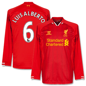 Liverpool Home L/S Shirt 2013 2014 + Luis
