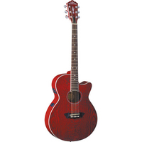 EA18 Electro-Acoustic Guitar Trans Red