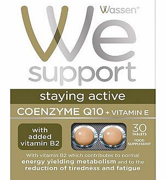 We Support staying active. COENZYME Q10 +