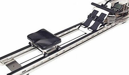 Water Rower WaterRower S1 Rowing Machine - Stainless Steel, Full Body Training, Gym, Workout, Adjustable Footpads, Exercise Station, Rehabilitation Aid, Strengthen Muscles, Upright Storage