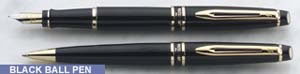 Expert Ball Pen Black Laquer with Gold