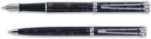 Harmonie Fountain Pen Blue-Grey Lacquer