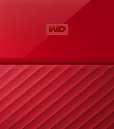WD 1 TB My Passport Portable External Hard Drive, USB 3.0, WDBYNN0010BRD-WESN - Red