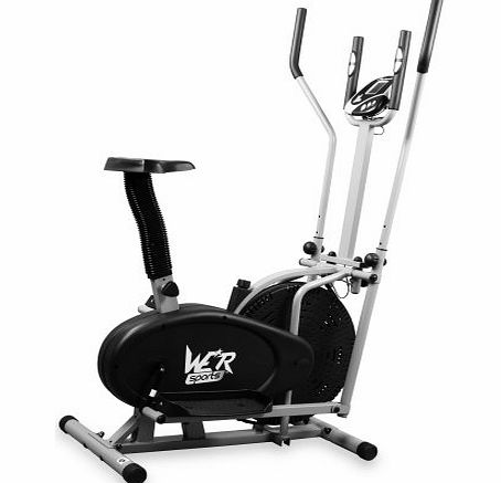 We R Sports 2-in-1 Elliptical Cross Trainer and Exercise Bike - Black