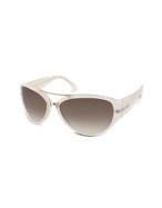 Class - Top Metal Bar Plastic Oval Sunglasses