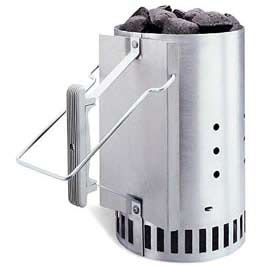 Weber Rapidfire Chimney Starter is just the thing you need for hot coals in under 30 minutes. Place 
