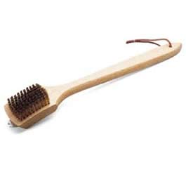 Our grill brushes feature hardwood handles and brass bristles that dont rust or leave rusty residue 