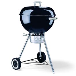 The Weber One Touch Gold 47cm has a hinged cookng grate a `no-rust` aluminium vent and high-capacity