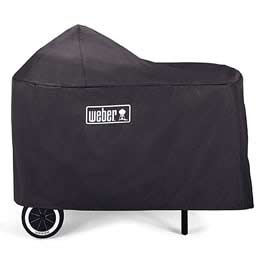 The Weber One Touch Platinum Grill Cover is a full length vinyl cover that keeps your bbq clean and 