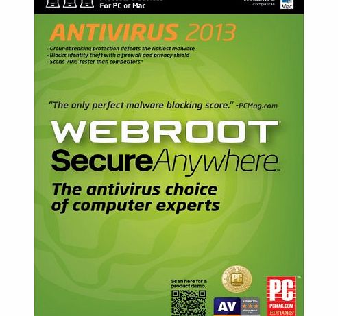 Webroot Software Inc Webroot SecureAnywhere AntiVirus 3 Device DVD(PC/Mac)
