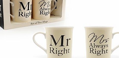 WEDDING GIFTS/Wedding Gifts@NEW GIFTWARE Mr amp; Mrs Right Mug Set. Great wedding favours, birthday gifts,baby shower presents, christmas stocking fillers and more...