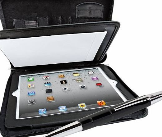 Wedo Elegance Portfolio Case for Apple iPhone / iPad and Tablet PC with Removable and Collapsible iPad Holder and Pioneer Touch Pen 24.6 cm (9.7 Inches) Black