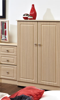 Amelie 2 Door Midi Wardrobe in Light Oak