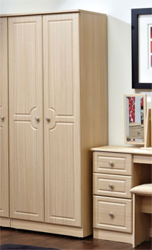 Amelie 2 Door Wardrobe in Light Oak