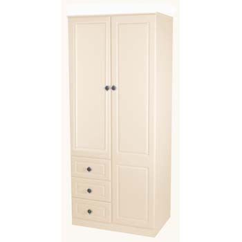 Welcome Furniture Amelie Cream 2 Door Combi Wardrobe