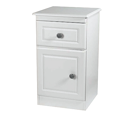 Welcome Furniture Amelie White 1 Door Bedside Table