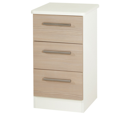 Welcome Furniture Clearance - Cino 3 Drawer Bedside Table in