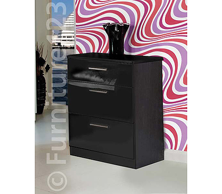 Welcome Furniture Clearance - Hatherley High Gloss 3 Drawer Chest