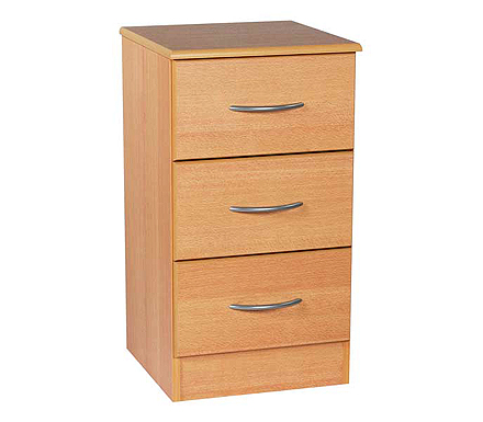 Welcome Furniture Clearance - Stratford 3 Drawer Bedside Table in
