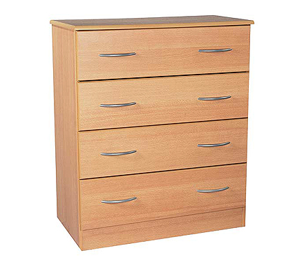 Clearance - Stratford 4 Drawer Chest in Beech