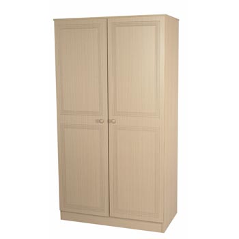 Welcome Furniture Eske Wide 2 Door Wardrobe in Light Oak