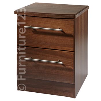 Loxley 2 Drawer Bedside Table in Walnut
