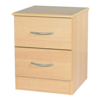 Stratford 2 Drawer Bedside Table in Beech