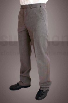 Fawn Herringbone trousers