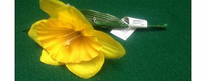 St Davids Day Traditional Welsh Lady Costume - Daffodil Lapel Badge