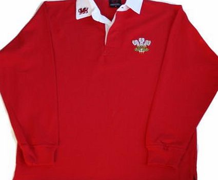 welshsuperstore welsh gifts Wales Welsh Baby Traditional Rugby Shirt (xsb 3-4years)