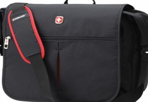 Wenger SwissGear 15`` 15 Inch Laptop Notebook Computer Shoulder Messenger Black Travel Bag Carry Case