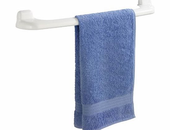 Wenko 17946100 Pure Plastic Shower Towel Rail, 60 x 7 x 9 cm, White