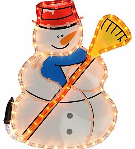 WeRChristmas 43 cm Large Snowman Rope Lights Silhouette Christmas Decoration