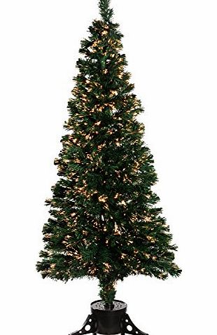 WeRChristmas 6 ft/ 180 cm Pre-Lit Fibre Optic Christmas Tree, Green