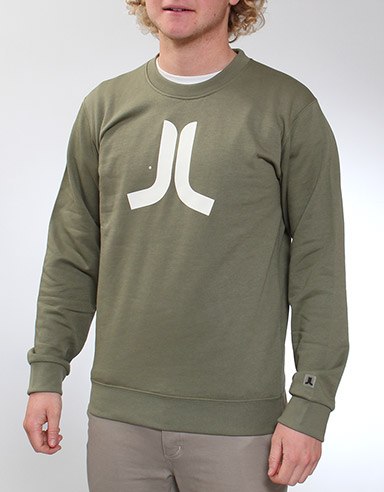 Icon Crew neck sweatshirt - Deep Lichen Green