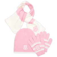ham United Hat Scarf and Glove Set - Pink -