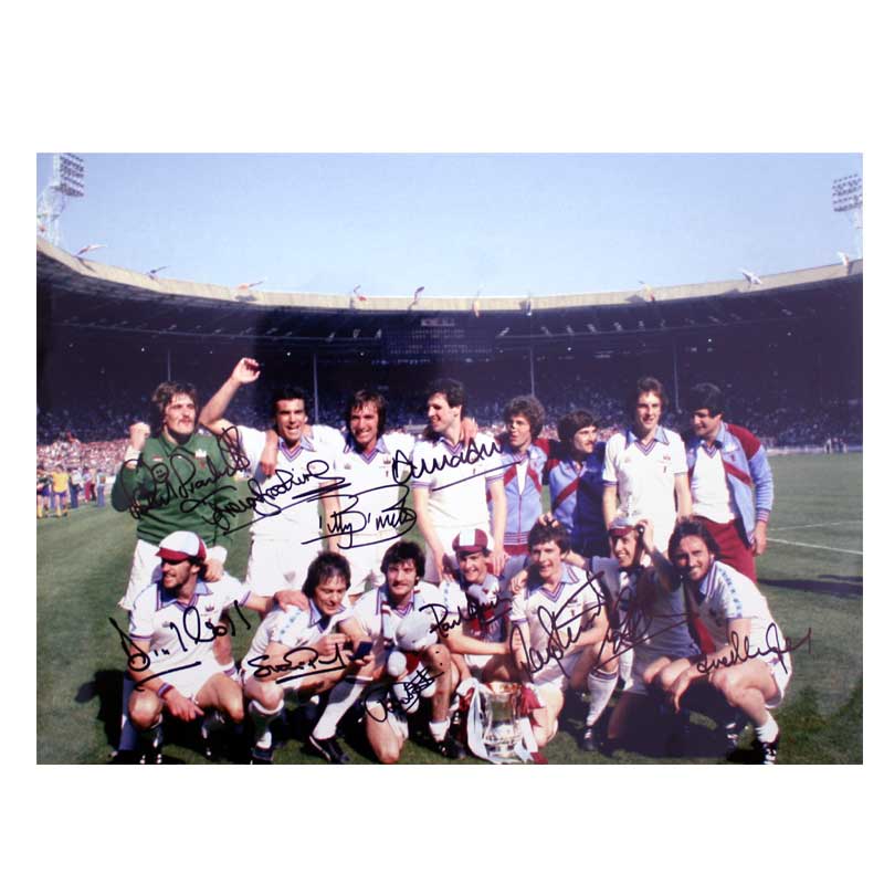 Ham United Signed Photo: 1980 FA Cup Winners