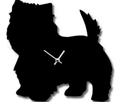 Highland Terrier (Westie) Clock with