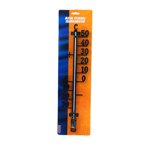 Meters Metal Filigree Thermometer