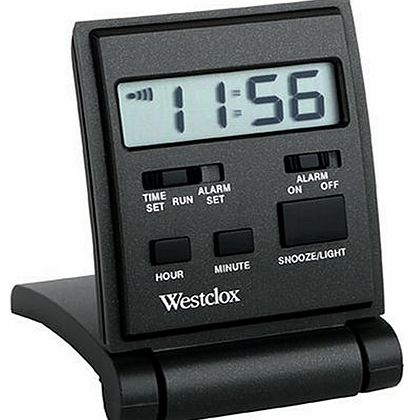 Westclox Travelmate Folding Travel Alarm Clock, Black 47508