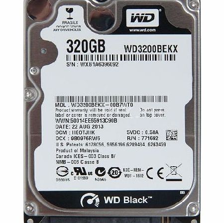WD 320 GB SATA III 7200 RPM 16 MB Cache Bulk/OEM Laptop Hard Drive - Black
