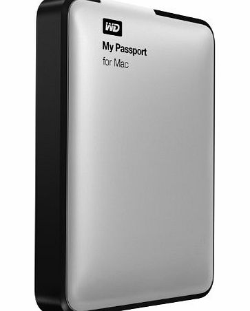WD My Passport 1TB USB 3.0 High Capacity Portable Hard Drive for Mac - Silver