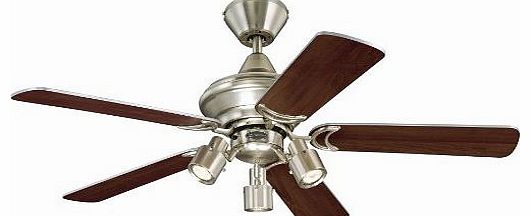 Westinghouse Ceiling Fans Westinghouse Kingston 105 cm/ 42-inches Ceiling Fans, Brushed Aluminum-Weathered Maple/ Silver