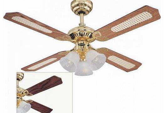 Westinghouse Ceiling Fans Westinghouse Princess Trio 105 cm/ 42-inches Ceiling Fans, White-White Cane/ White
