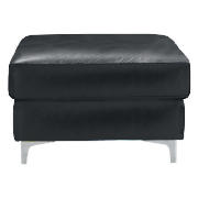 Westport Leather Footstool, Black