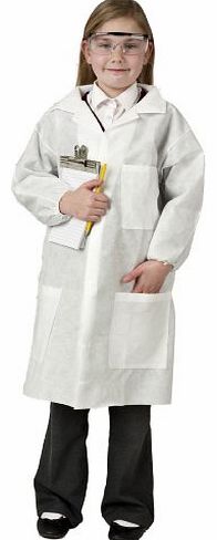 Wetplay Kids White Antistatic Lab Coat Doctors Science Boys Girls Childrens Childs (10-11 Years)