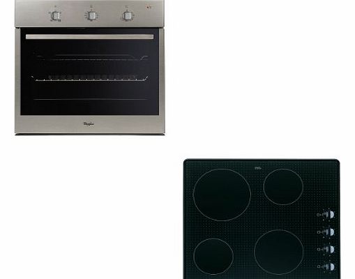 Oven and Hob Package - Stainless Steel Single Fan Oven and Ceramic Hob Pack