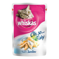 Whiskas Pouch Oh So Fishy Sardine 28 Pack 85g Pack of 28