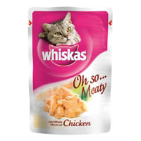whiskas Pouch Oh So Meaty Chicken 28 Pack 85g Pack of 28